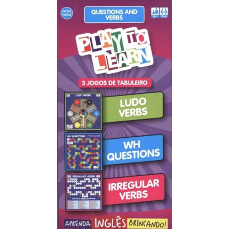 PLAY TO LEARN - JOGO DE CARTAS - QUESTIONS AND VERBS