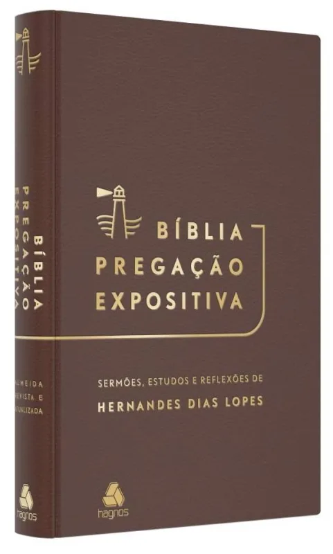 Bíblia Pregação Expositiva - Ra - Pu Luxo Marrom - LC - Livros