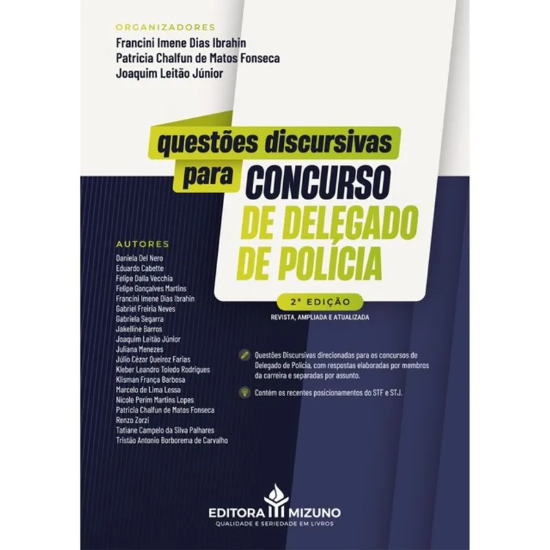 QUESTÕES DISCURSIVAS PARA CONCURSO DE DELEGADO DE POLÍCIA - 2025
