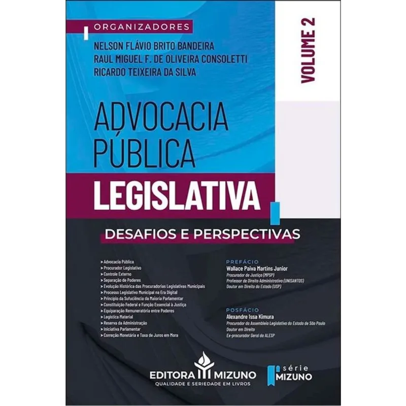 ADVOCACIA PÚBLICA LEGISLATIVA - DESAFIOS E PERSPECTIVAS - 2026 - VOL. 2