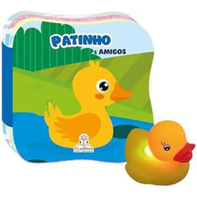 Livro De Banho Conhecendo Os Animais Patinho + Bichinho De Banho Lum Inoso Blu (MP)