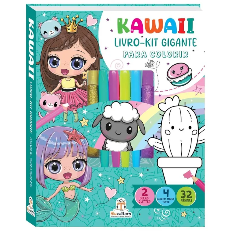 Livro - Kit Gigante Para Colorir: Kawaii - LC - Livros
