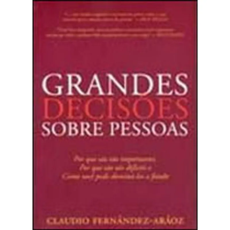 GRANDES DECISÕES SOBRE PESSOAS