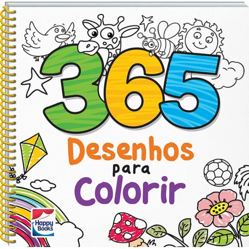 Livro - 365 Desenhos Para Colorir - Happy Books
