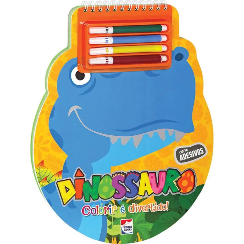 Livro para Colorir - Happy Books - Colorir é Divertido! Dinossauro - Catavento