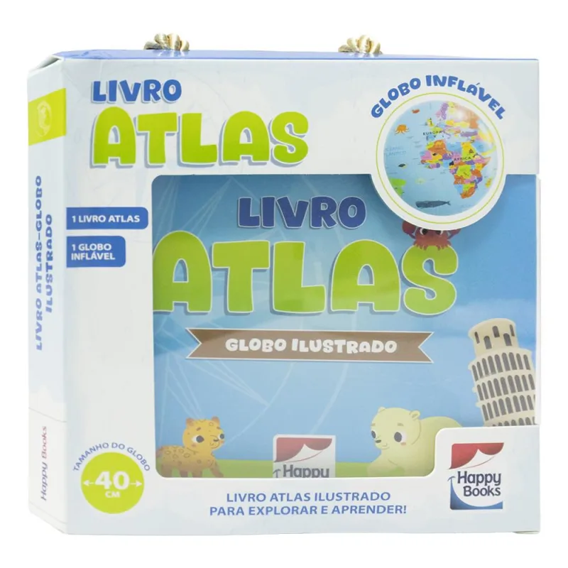 Livro Atlas-Globo Ilustrado - Happy Books - Livros