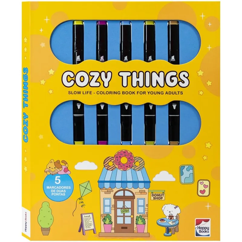 Slow Life - Coloring Books For Young Adults: Cozy Things - Happy Books - Livros