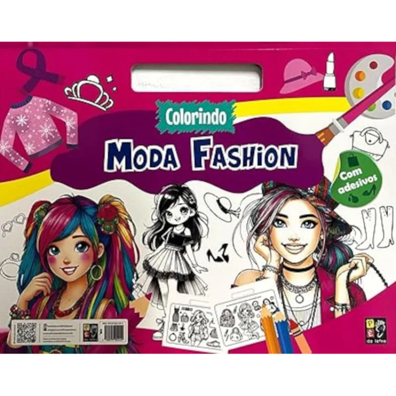 Moda pelo mundo - Colorindo com adesivos - PE DA LETRA - Livros