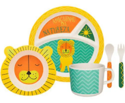 CONJUNTO DE REFEICAO INFANTIL 5 PC LEAOZINHO - Livros