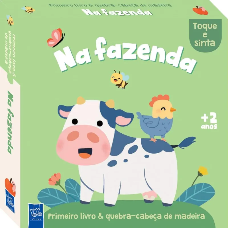 Primeiro Livro & Quebra-Cabeça De Madeira - Na Fazenda - LC