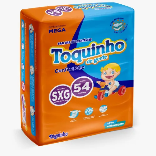 FRALDA TOQUINHO DE GENTE PREMIUM TAMANHO SXG - TOQUINHO