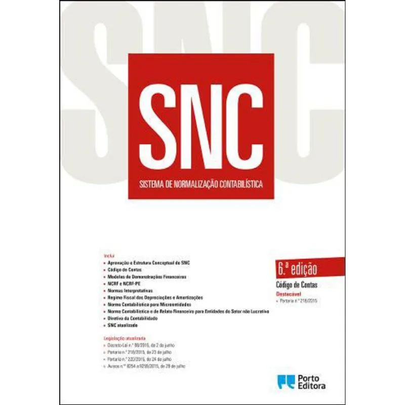 SNC - SISTEMA DE NORMALIZAÇAO CONTABILISTICA
