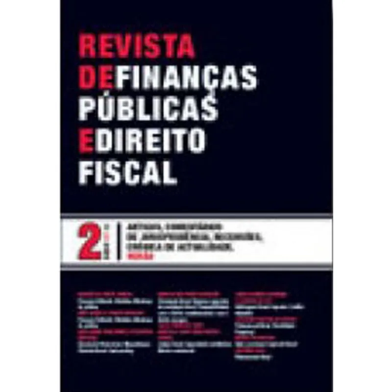 REVISTA DE FINANÇAS PUBLICAS E DIREITO FISCAL - ANO V - NUMERO 2