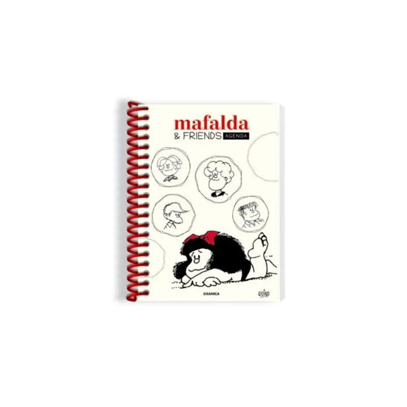 AGENDA PERPETUA MAFALDA & FRIENDS BLANCA ANILLADA