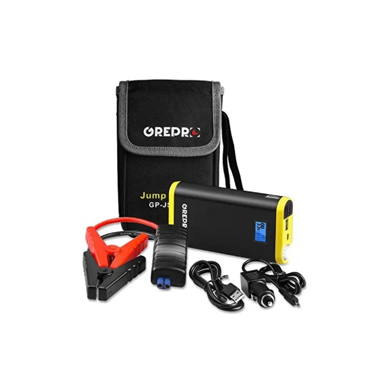 Bateria de Carro Auxiliar Acionador 500A 9000mAh 12V (até 4.5L gás, motor diesel de 2.5L)