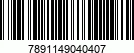 Código de barras 7891149040407
